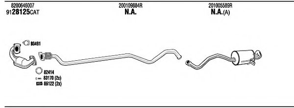 FONOS REH23494B Exhaust System
